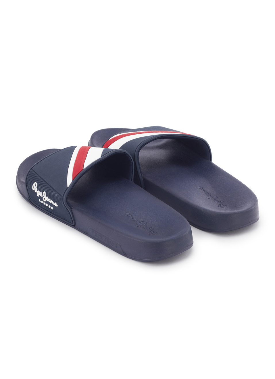 Navy Lightweight Textured Beach Slides, , large image number 3