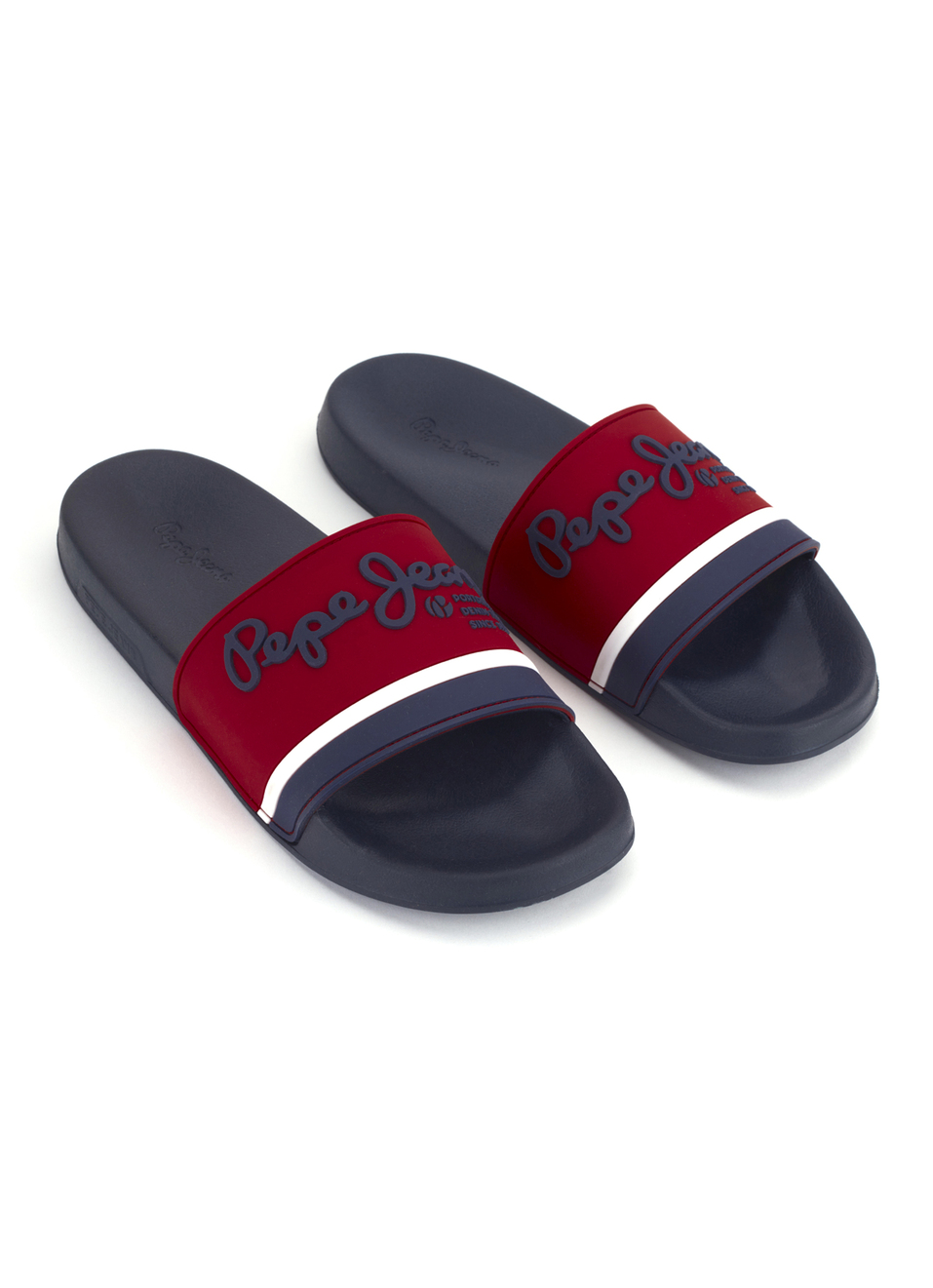 Red Lightweight Graphic Print Beach Slides, , large image number 2