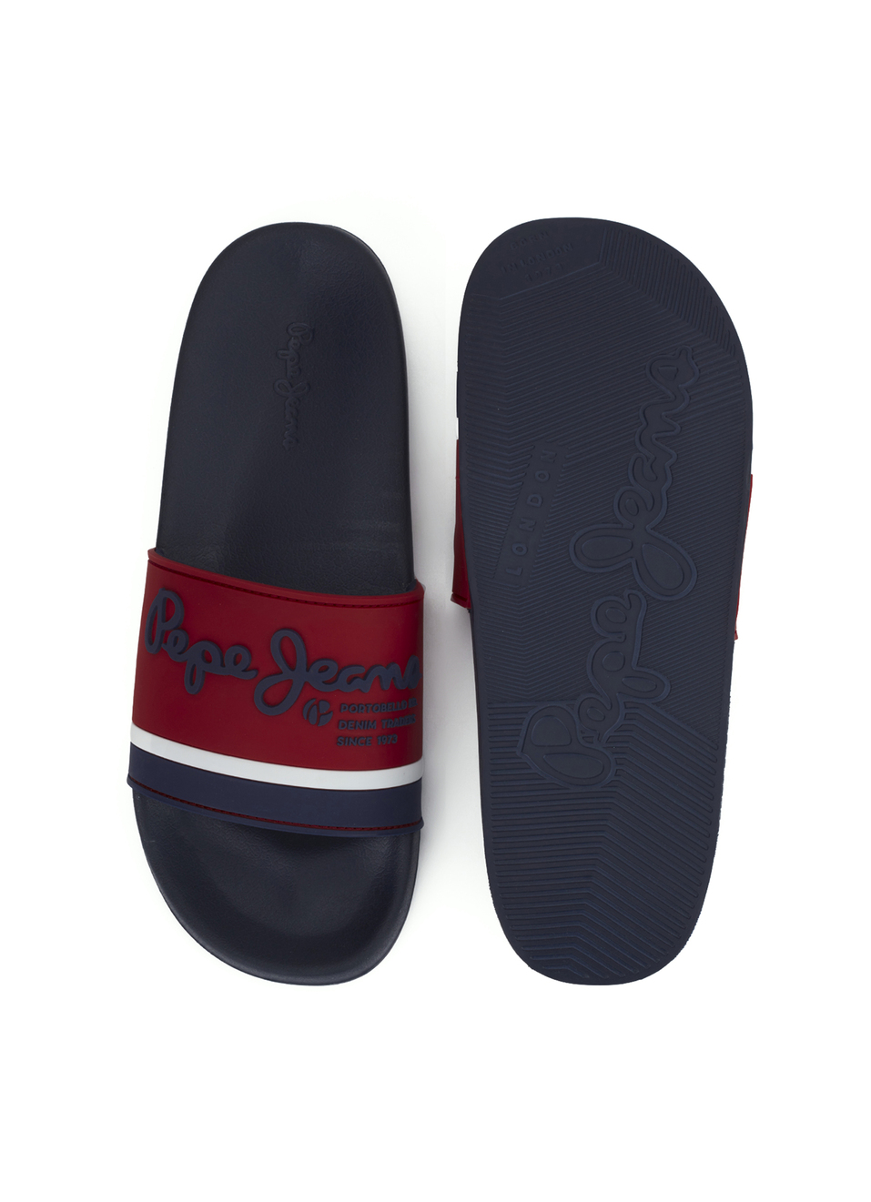 Red Lightweight Graphic Print Beach Slides, , large image number 3