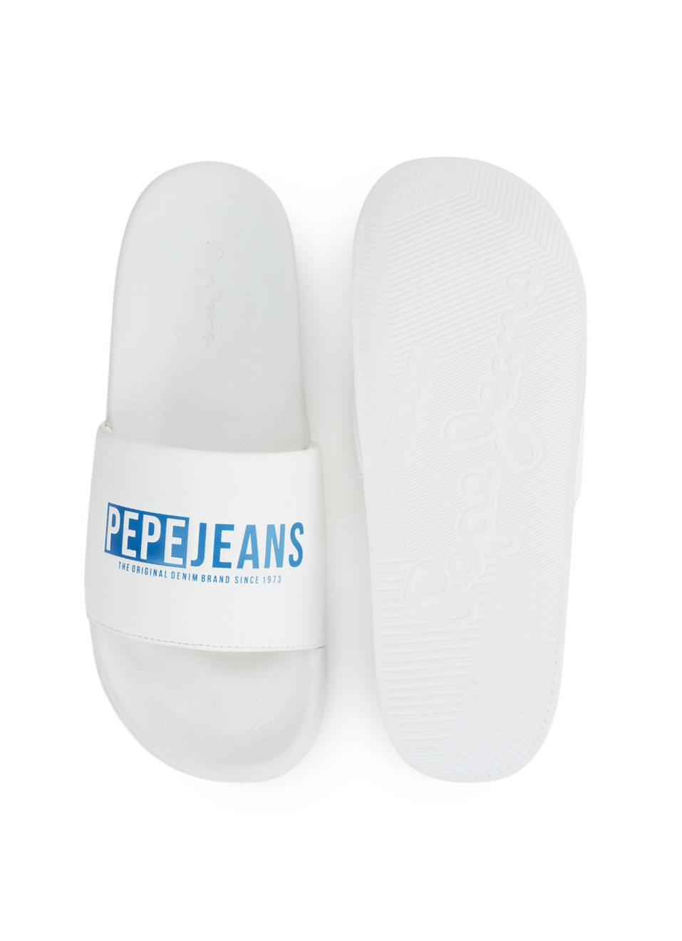 White Logo Printed Anti-skid Beach Slides, , large image number 3