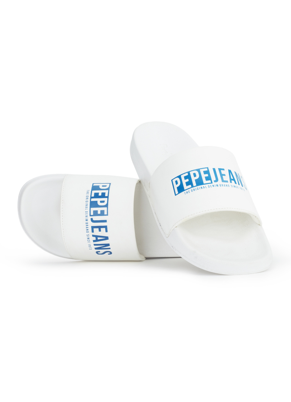 White Logo Printed Anti-skid Beach Slides, , large image number 4