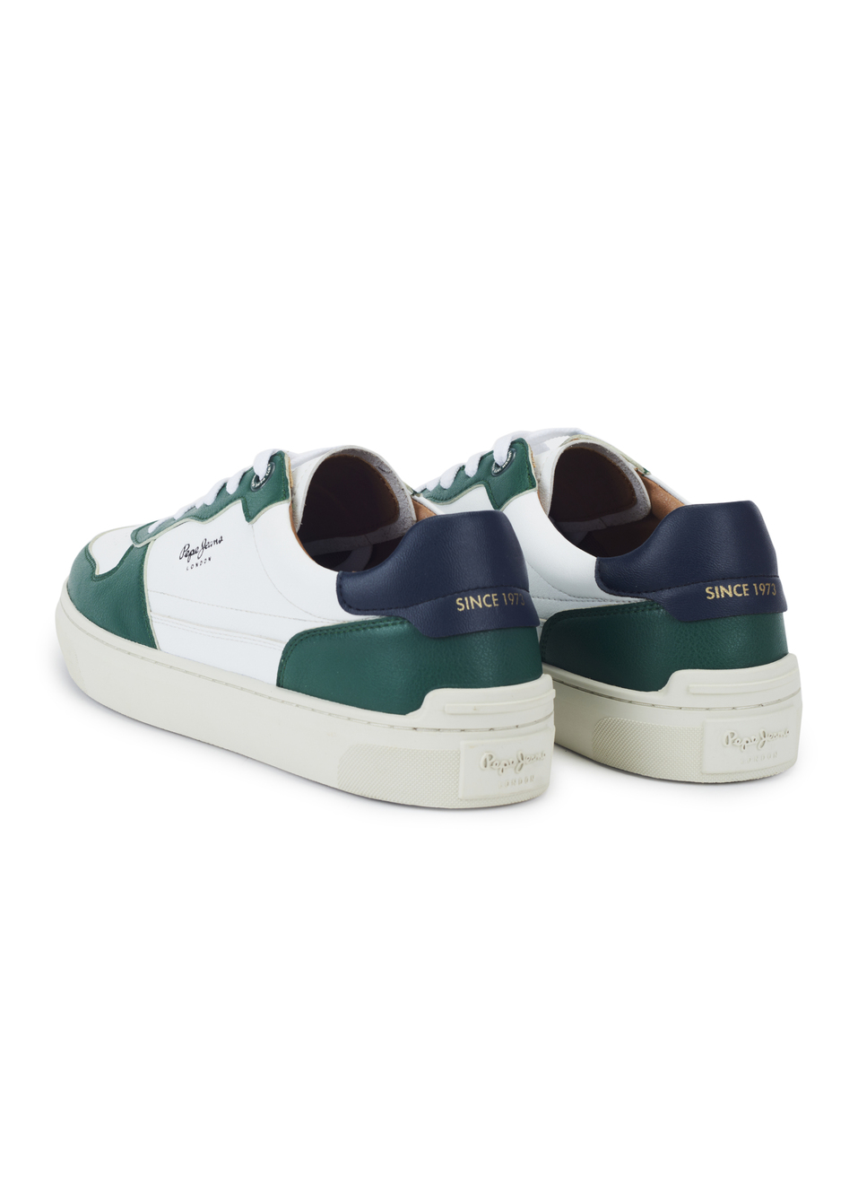Men White & Green Pu Sneakers With Comfort Foam Insole, , large image number 3