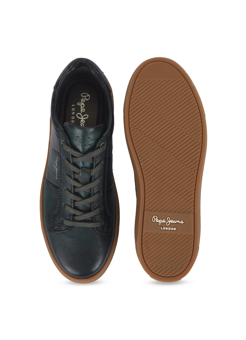 Men Green Premium Leather Sneakers, , large image number 4