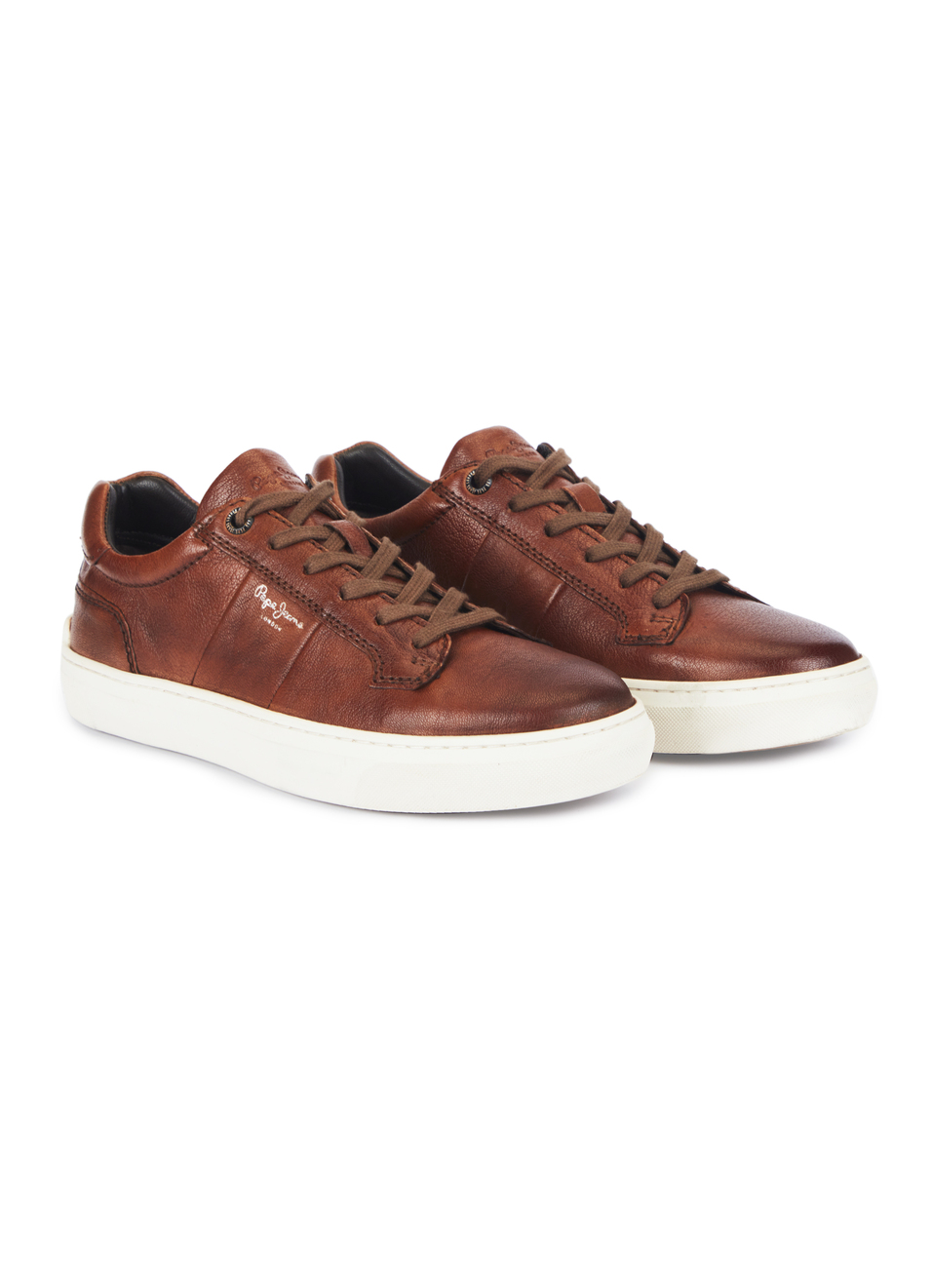Men Brown Premium Leather Sneakers, , large image number 2