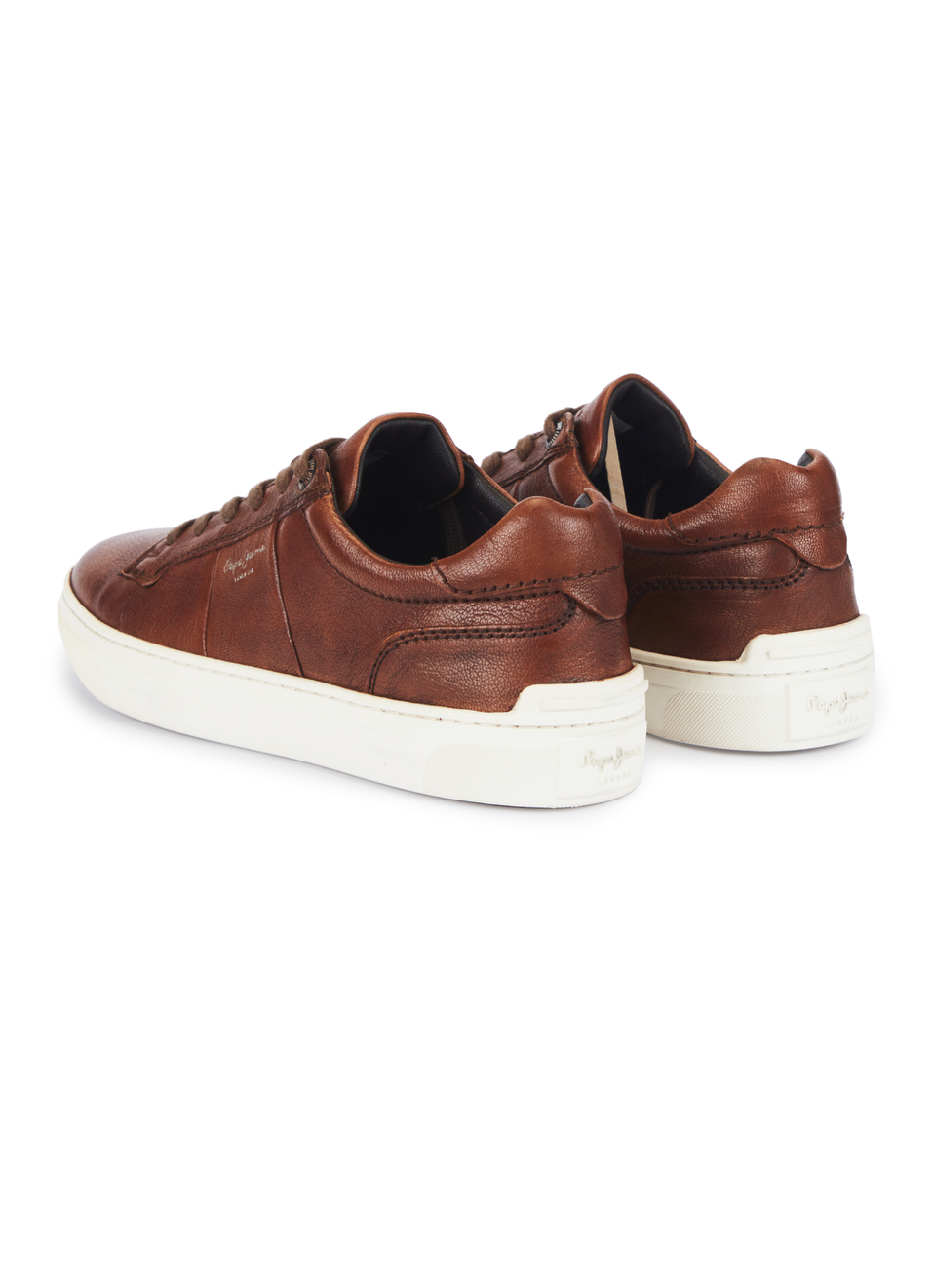 Men Brown Premium Leather Sneakers, , large image number 3