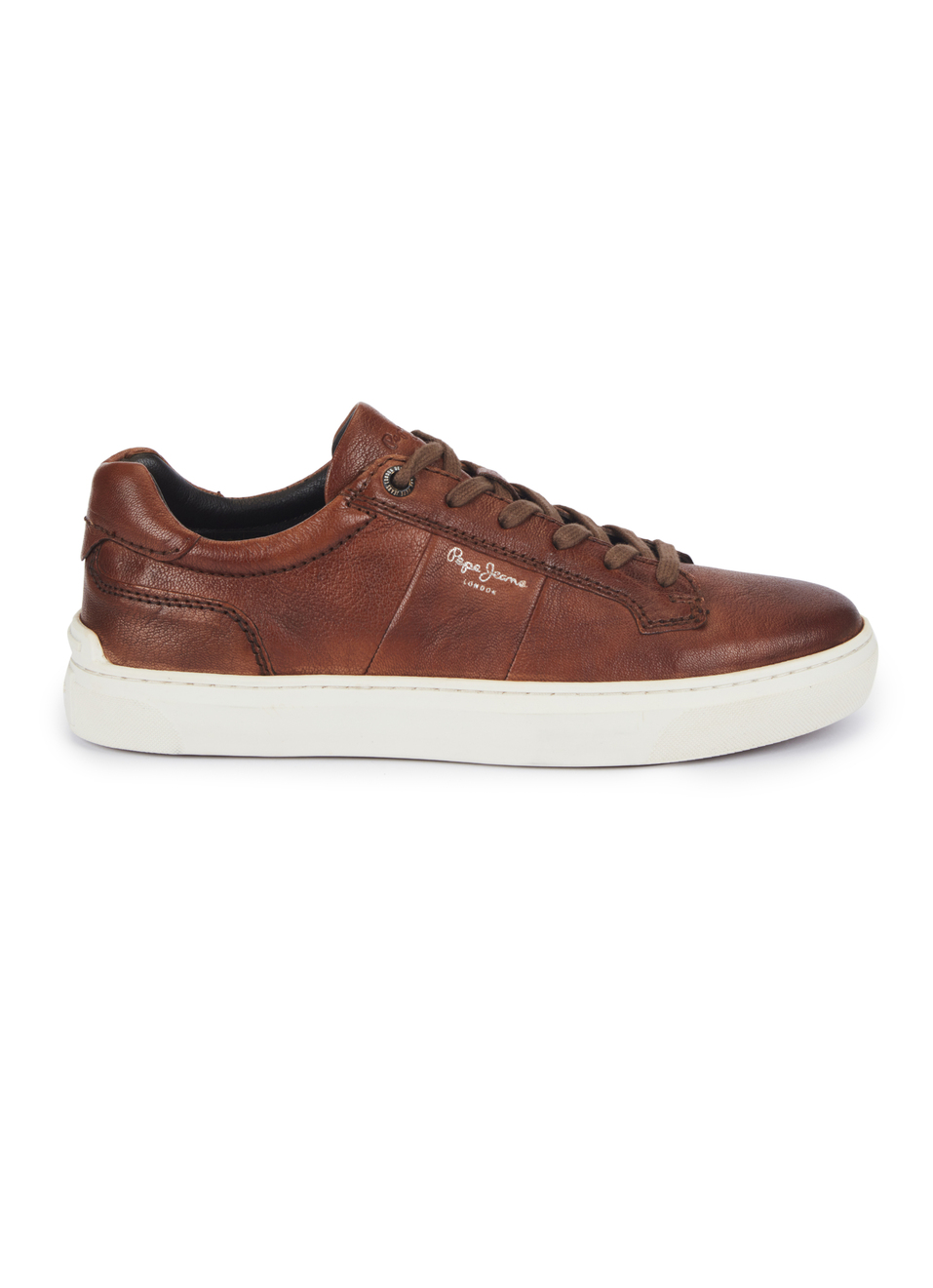 Men Brown Premium Leather Sneakers, , large image number 5