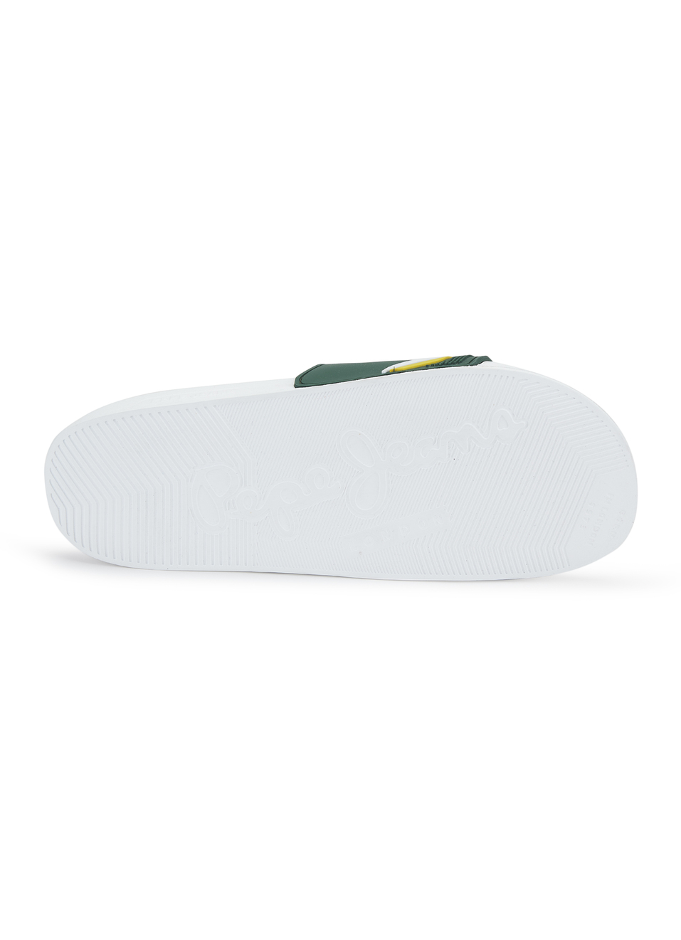 Men Green & White Slides With Arch Fit Footbed, , large image number 6