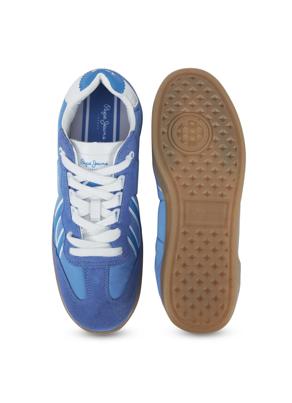 Men Dual-tone Blue Retro Sneakers, , large image number 4