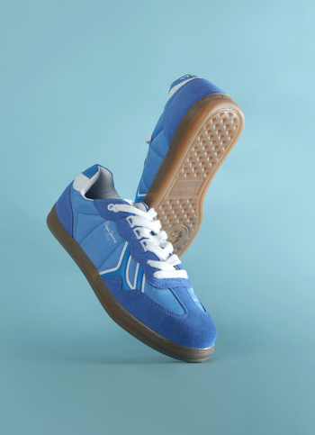 Men Dual-tone Blue Retro Sneakers