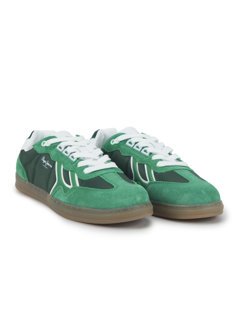 Men Dual-tone Green Retro Sneakers, , large image number 2
