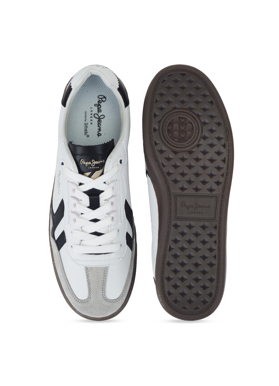 Men White Premium Suede & Recycled Leather Sneakers With Ortholite Insole, , large image number 4