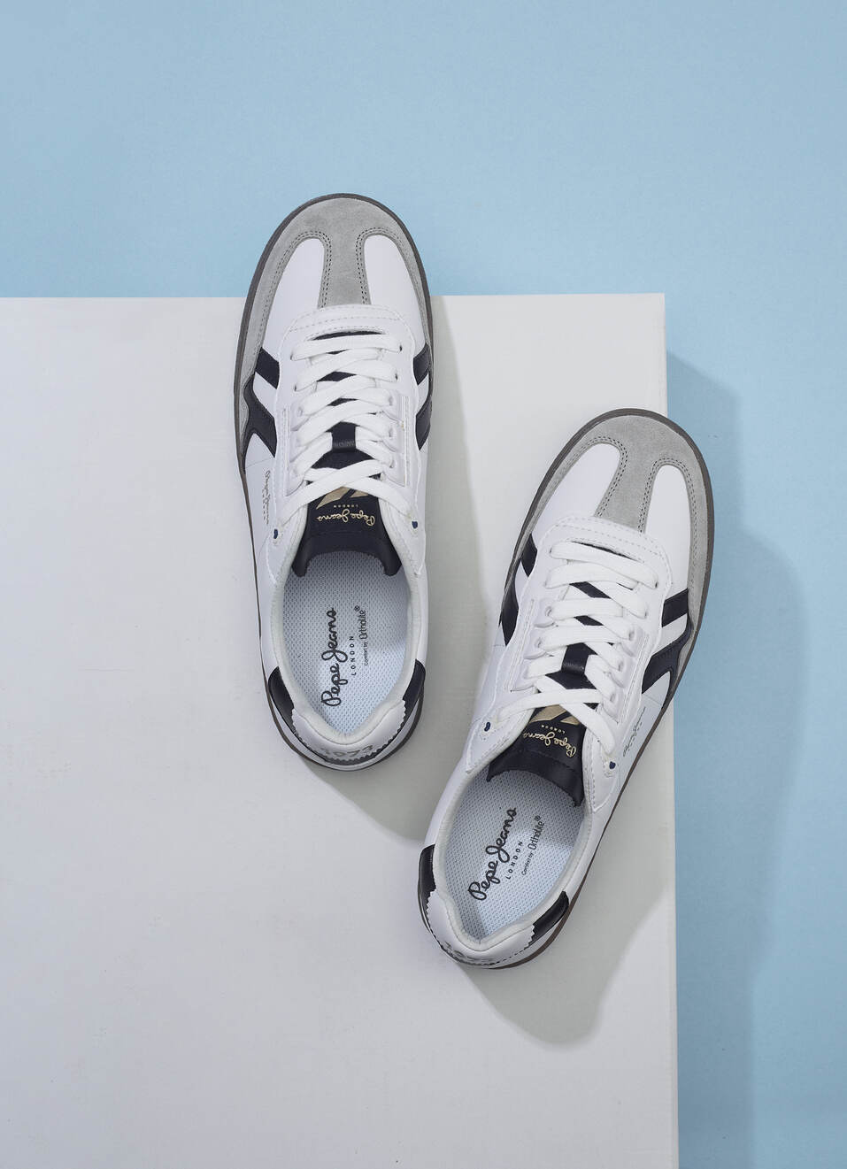 Men White Premium Suede & Recycled Leather Sneakers With Ortholite Insole, , large image number 0