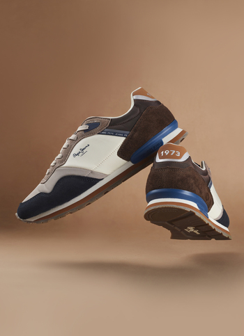 Men Navy Color Block Sneakers