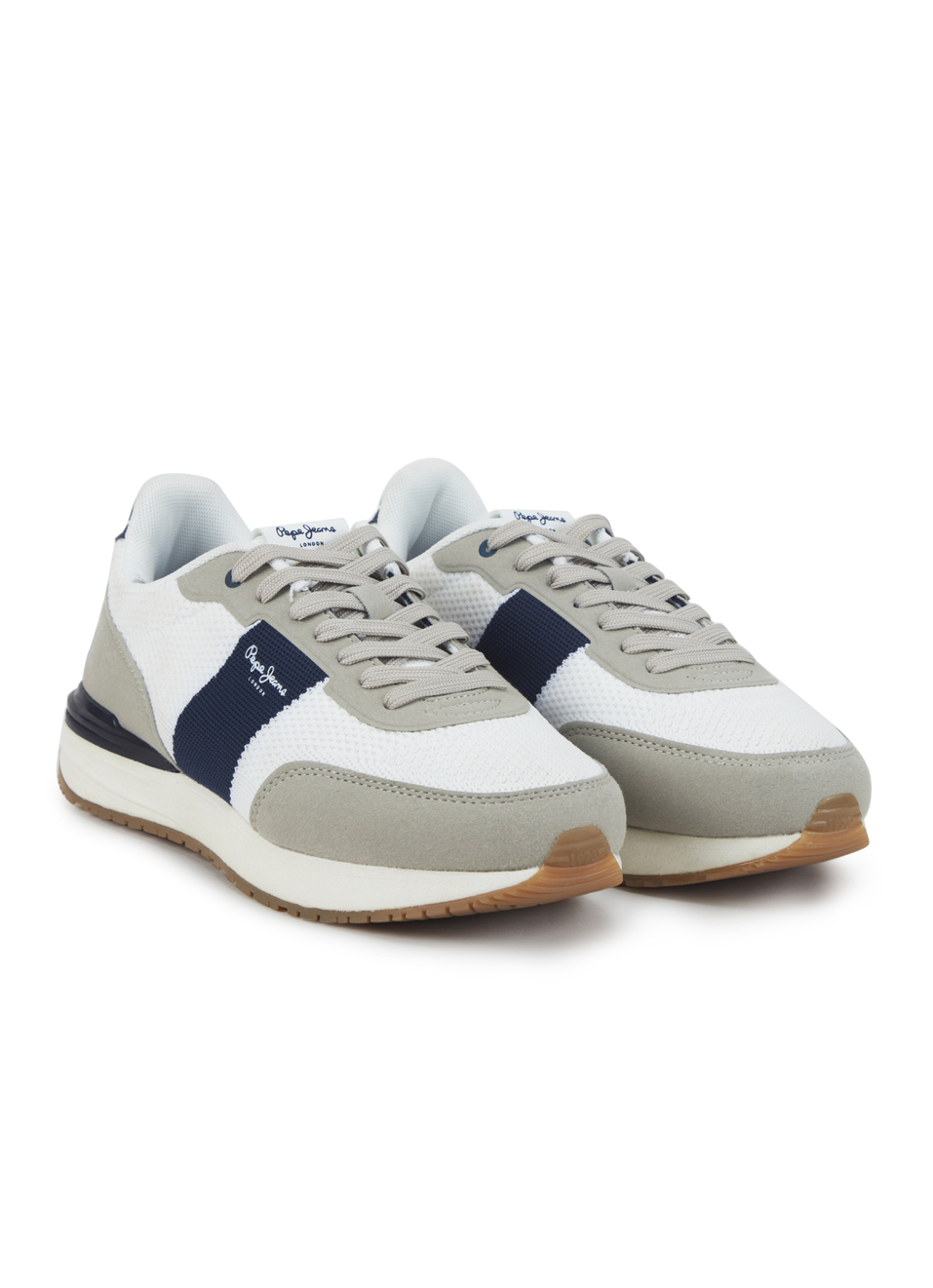 Men White Anti-skid Outsole Sneakers, , large image number 2