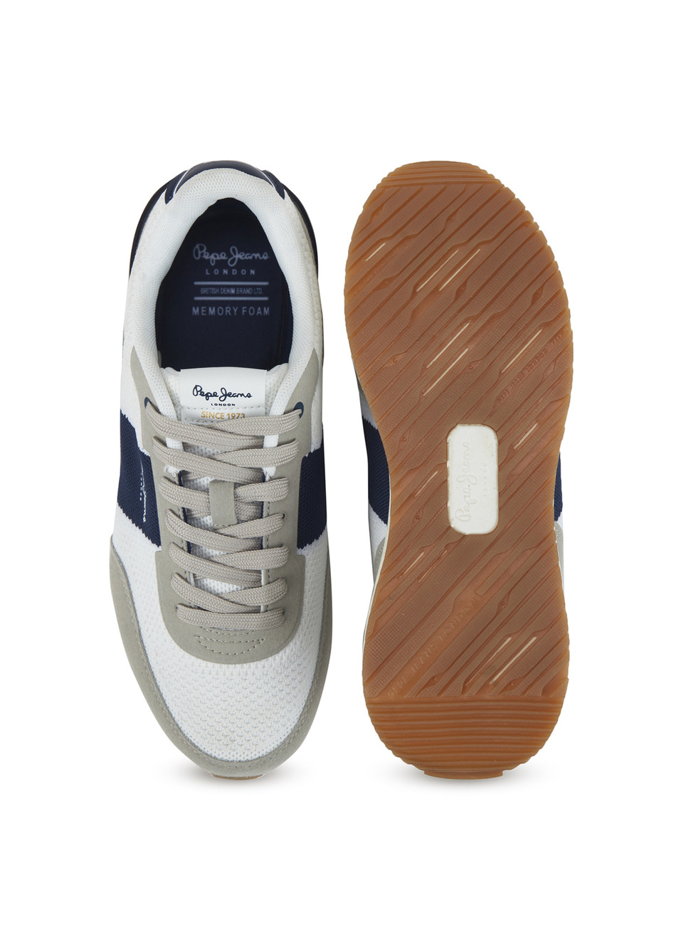 Men White Anti-skid Outsole Sneakers, , large image number 4