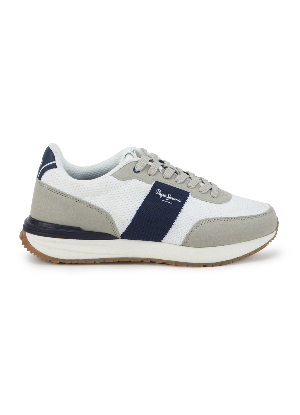 Men White Anti-skid Outsole Sneakers, , large image number 5