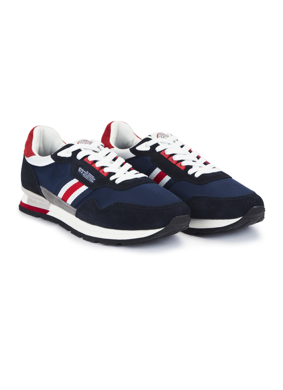Men Navy Retro Inspired Sneakers, , large image number 2