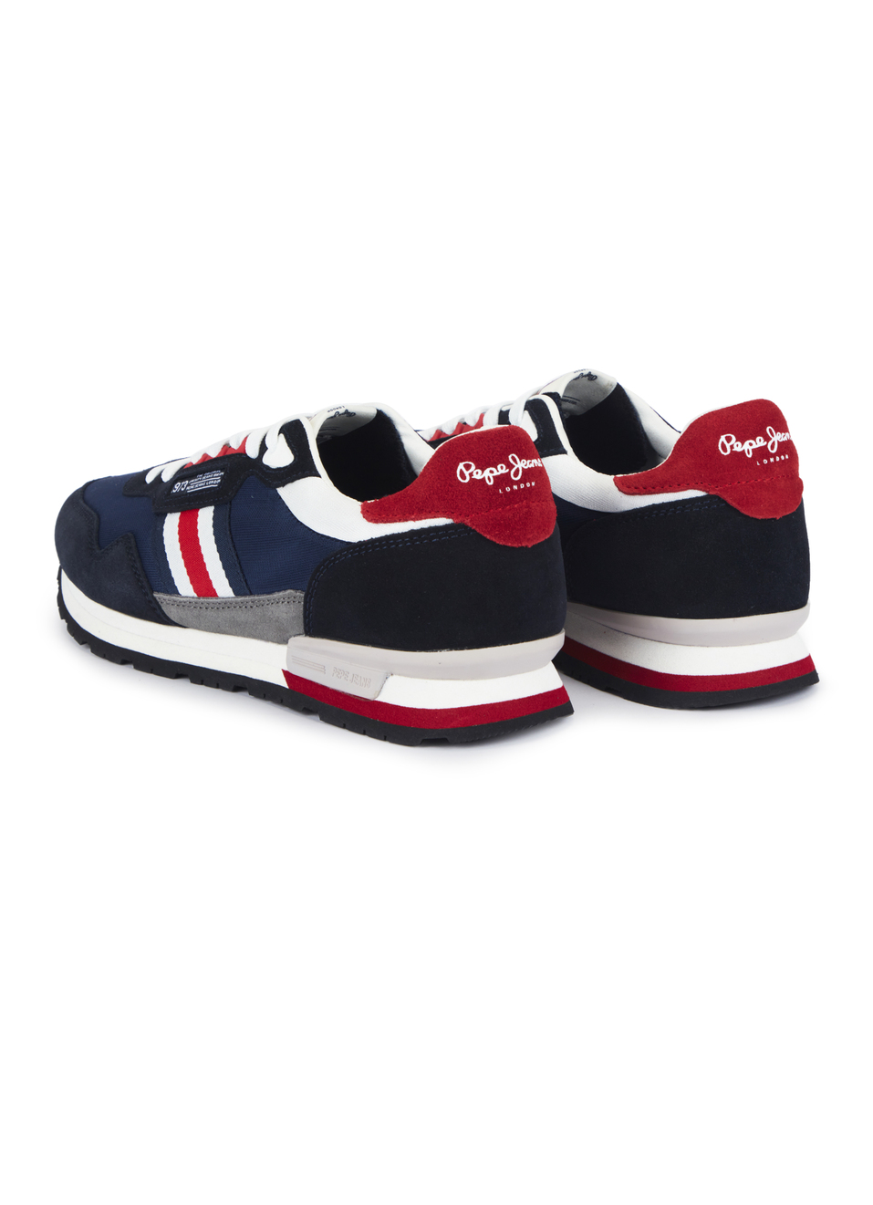 Men Navy Retro Inspired Sneakers, , large image number 3