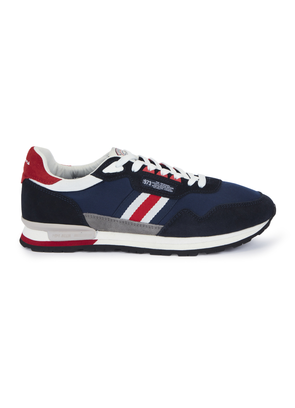 Men Navy Retro Inspired Sneakers, , large image number 5