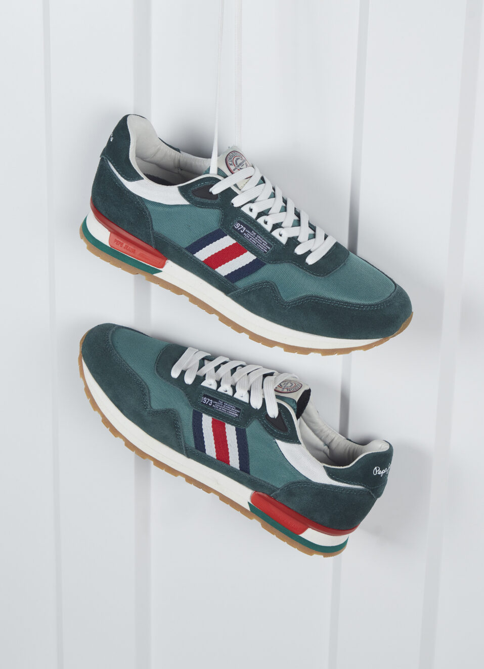 Men Ivy Green Retro Inspired Sneakers, , large image number 0