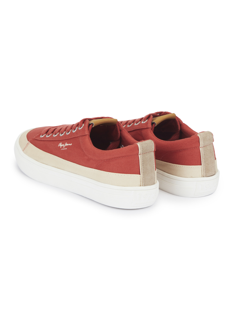 Men Orange & Beige Colorblock Casual Sneakers, , large image number 3