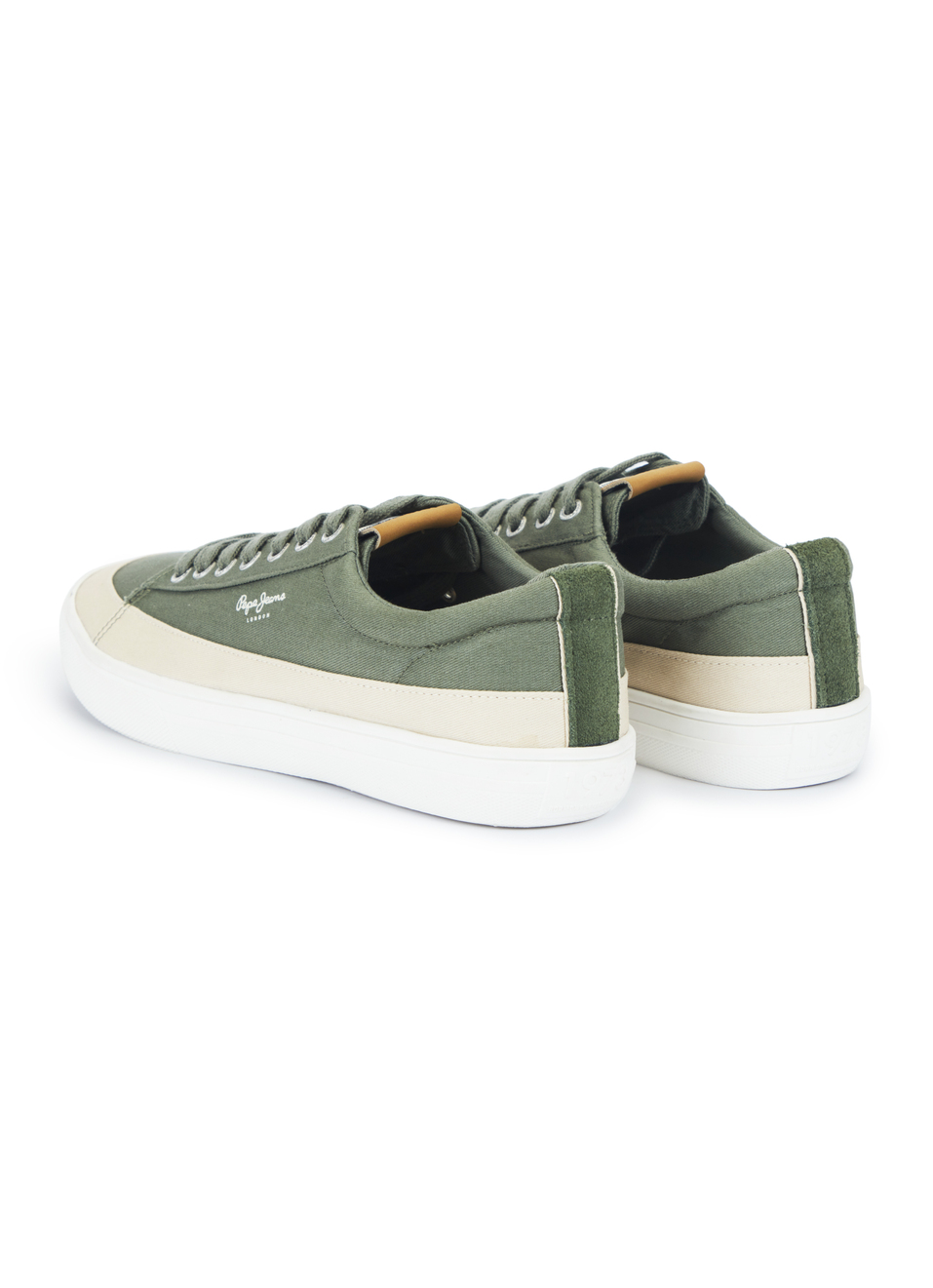 Men Green & Beige Colorblock Casual Sneakers, , large image number 3