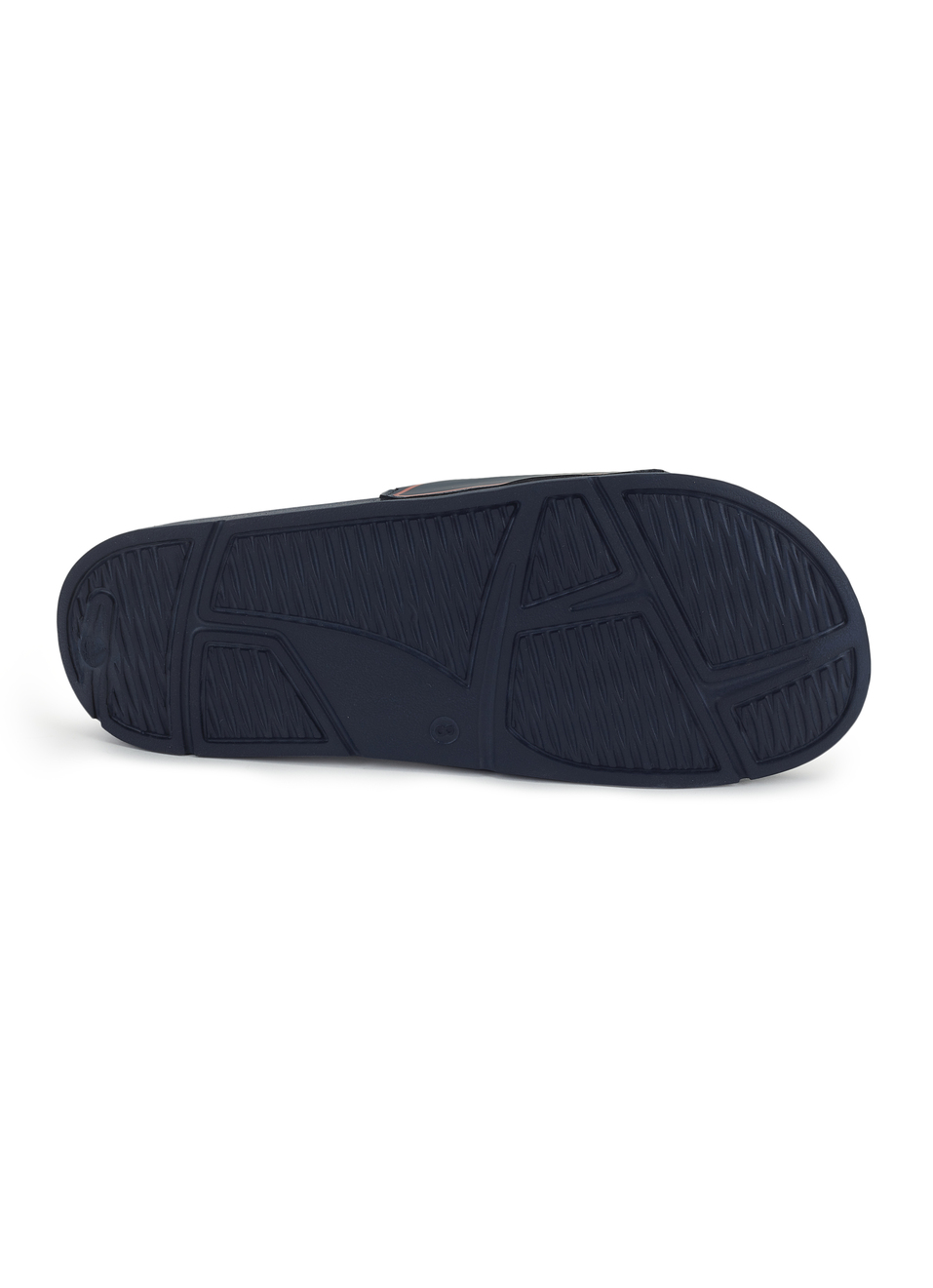 Men Navy Logo Print Anti Skid Sliders, , large image number 6