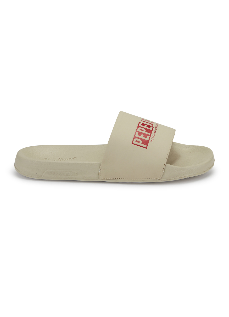 Men Beige Logo Printed Arch Fit With Anti-skid Beach Slides, , large image number 5