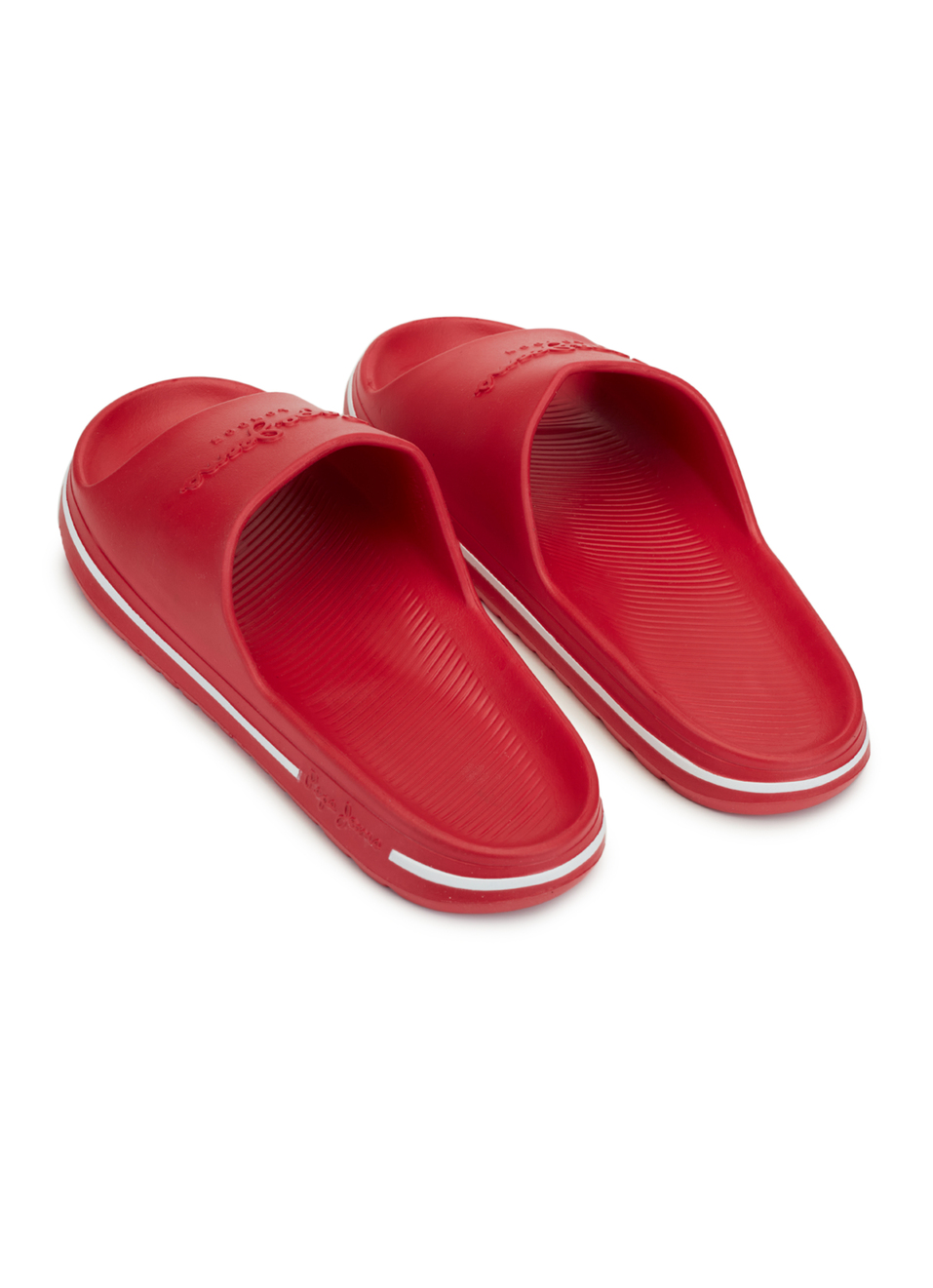 Men Red Classic Logo Lightweight Slides, , large image number 3