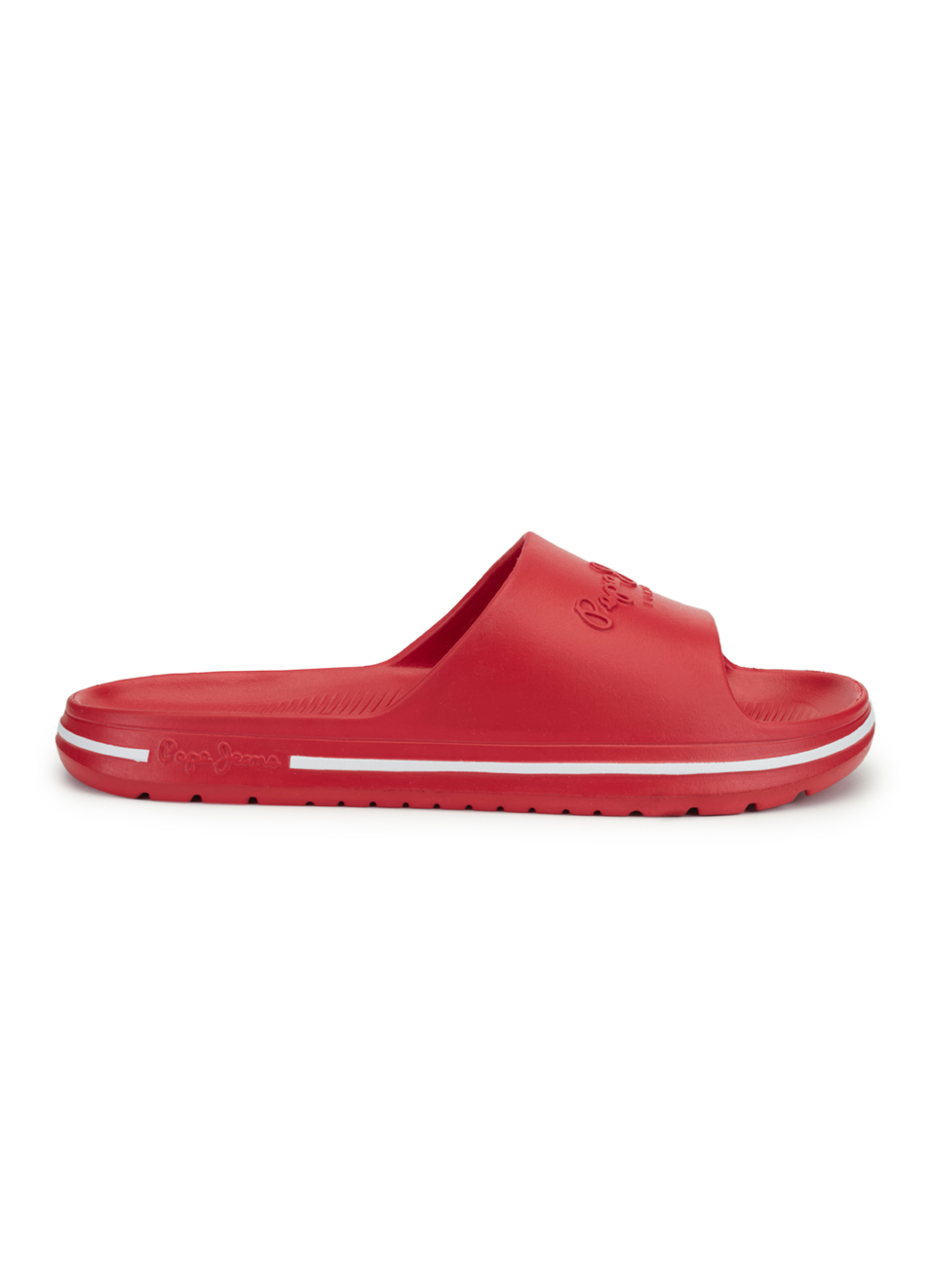 Men Red Classic Logo Lightweight Slides, , large image number 5