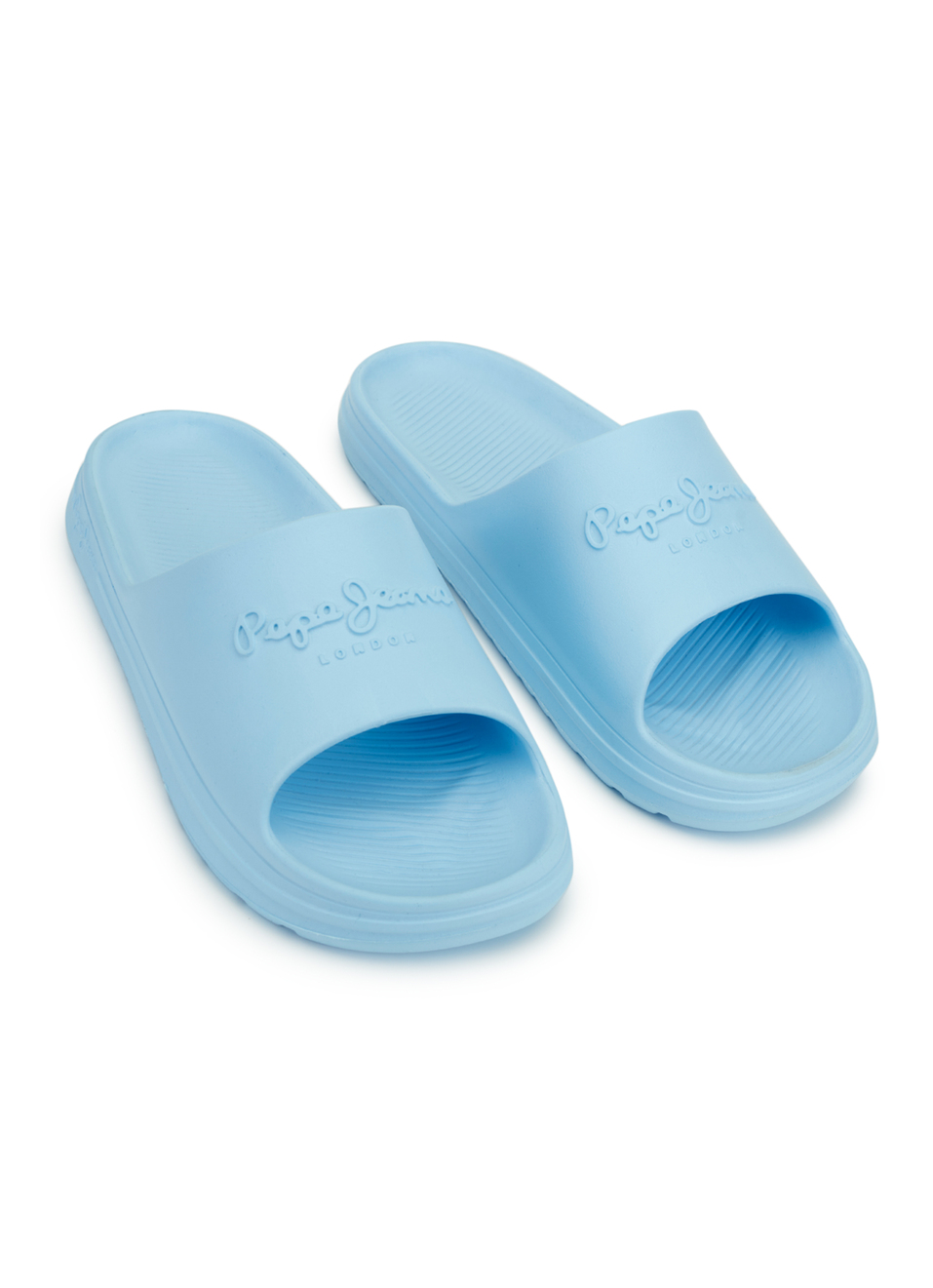 Men Sky Blue Classic Logo Lightweight Slides, , large image number 2