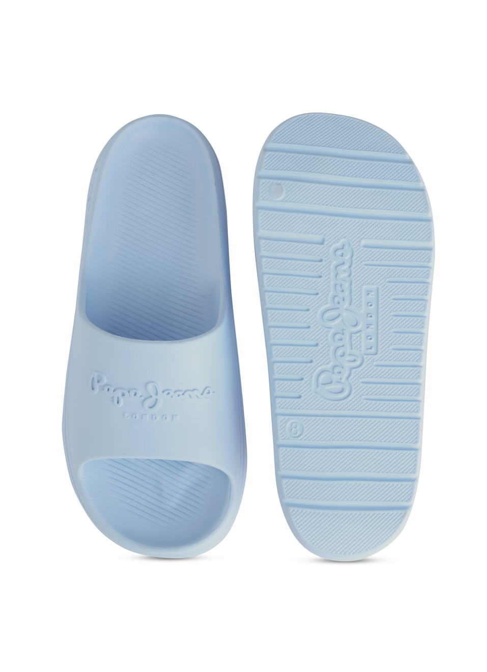 Men Sky Blue Classic Logo Lightweight Slides, , large image number 4