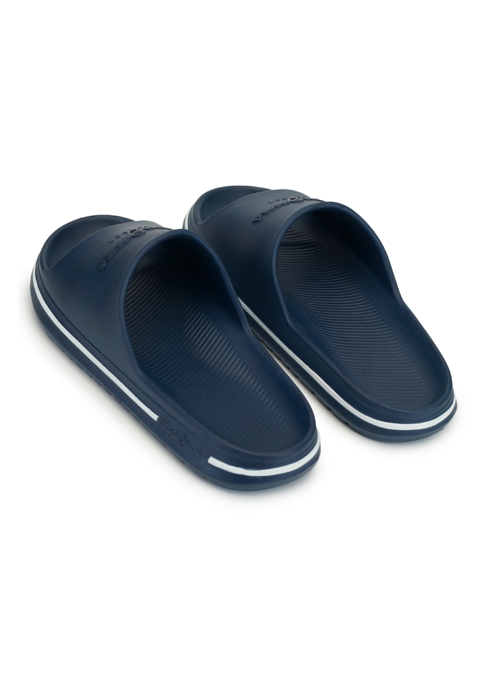 Men Navy Classic Logo Lightweight Slides, , large image number 3