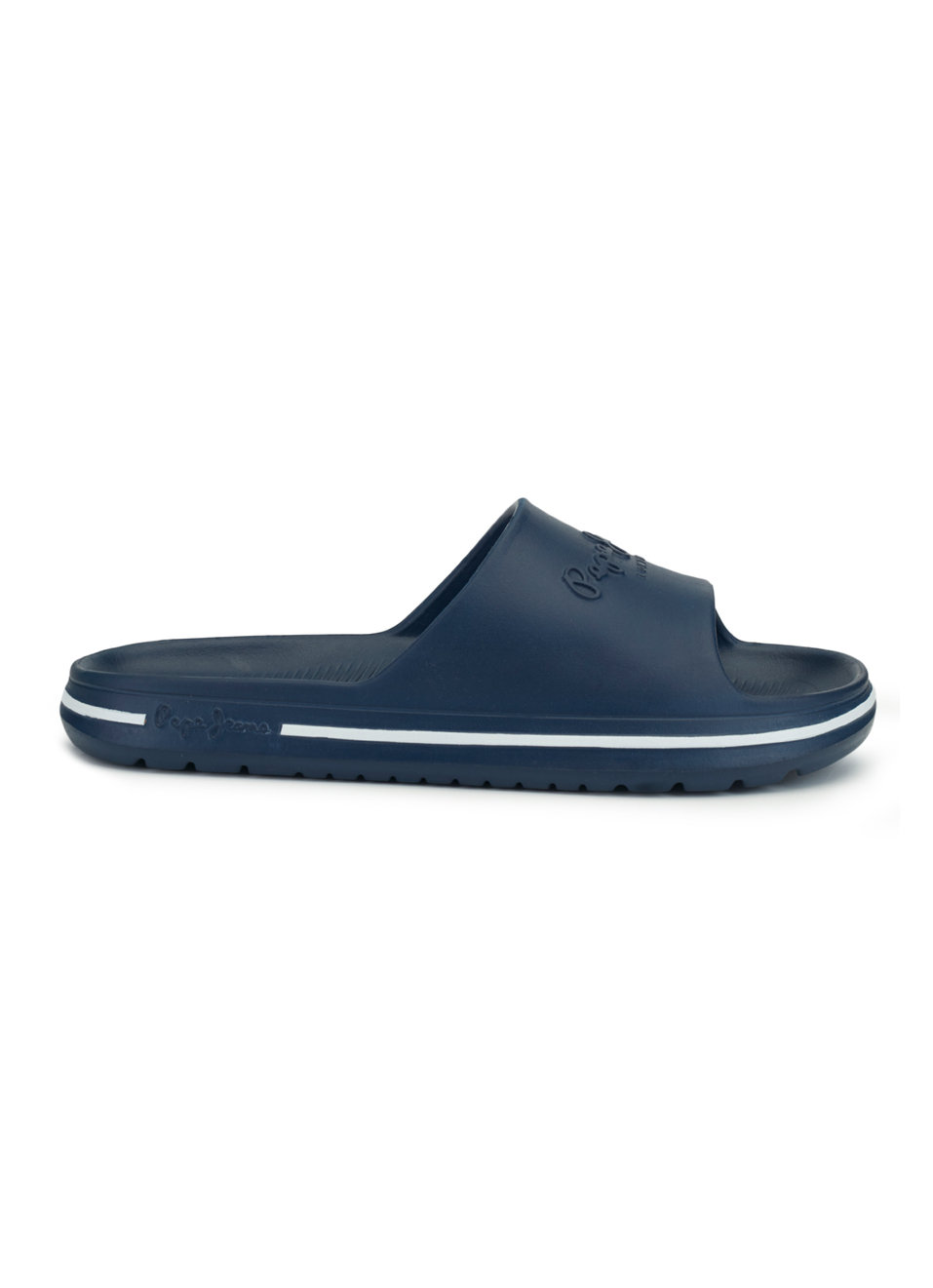 Men Navy Classic Logo Lightweight Slides, , large image number 5