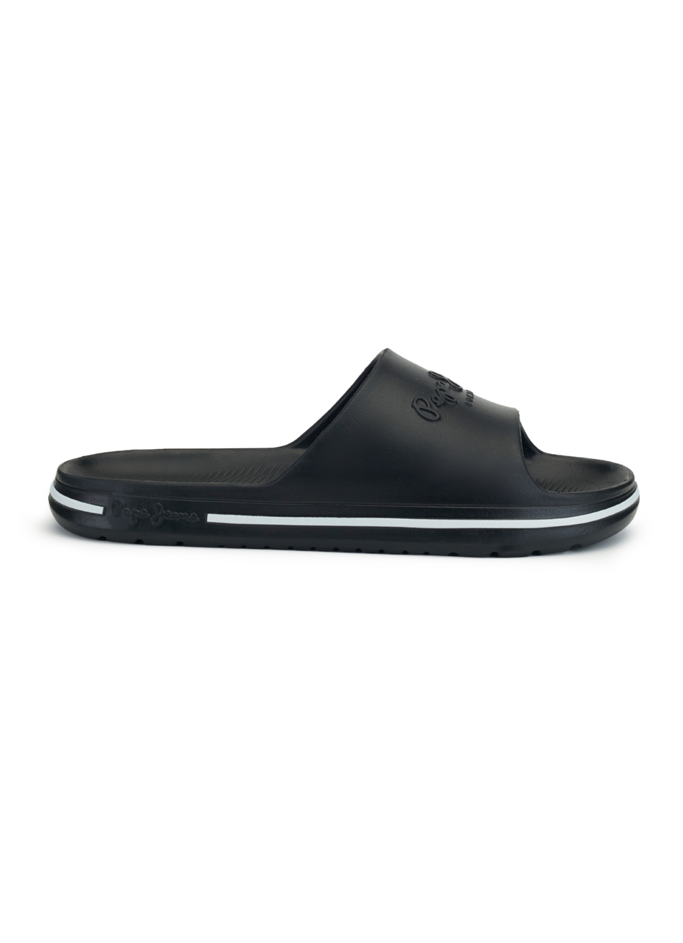 Men Black Classic Logo Lightweight Slides, , large image number 5