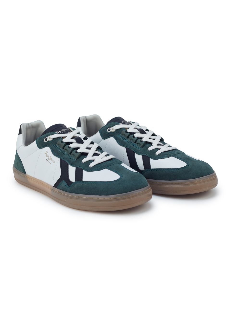 Men White Colorblock Lace Up Sneakers, , large image number 1