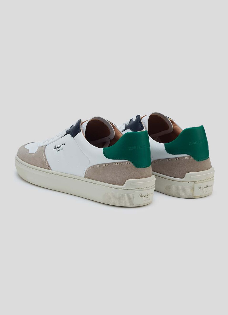 Men Green Colorblock Pu Suede Lace Up Sneakers, , large image number 3