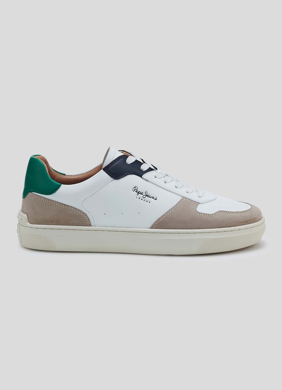 Men Green Colorblock Pu Suede Lace Up Sneakers, , large image number 5