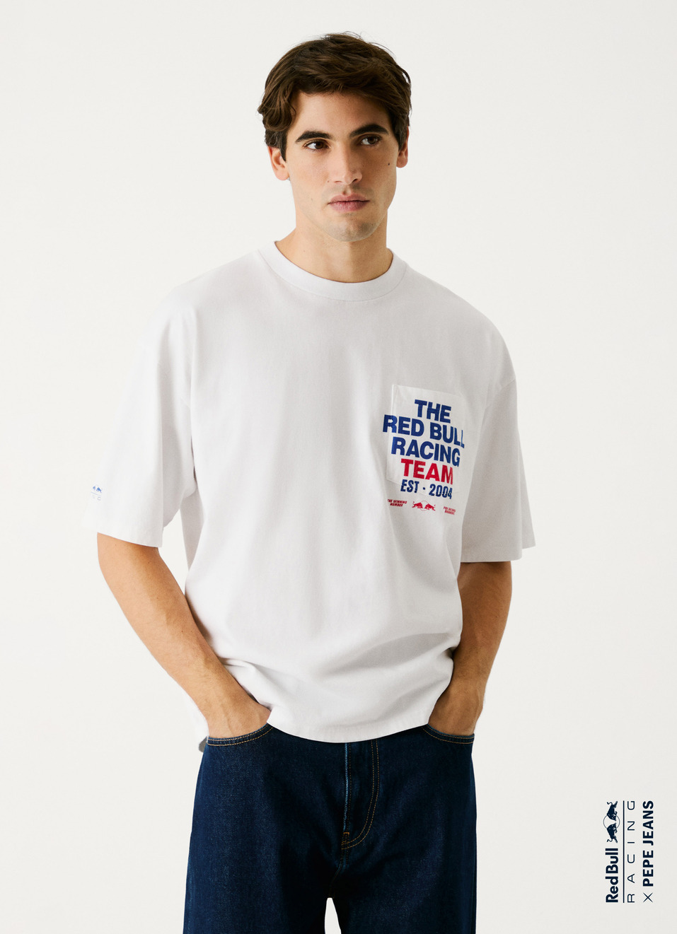 Red Bull Racing X Pepe Jeans Pocket Print Oversized Tee, , large image number 0