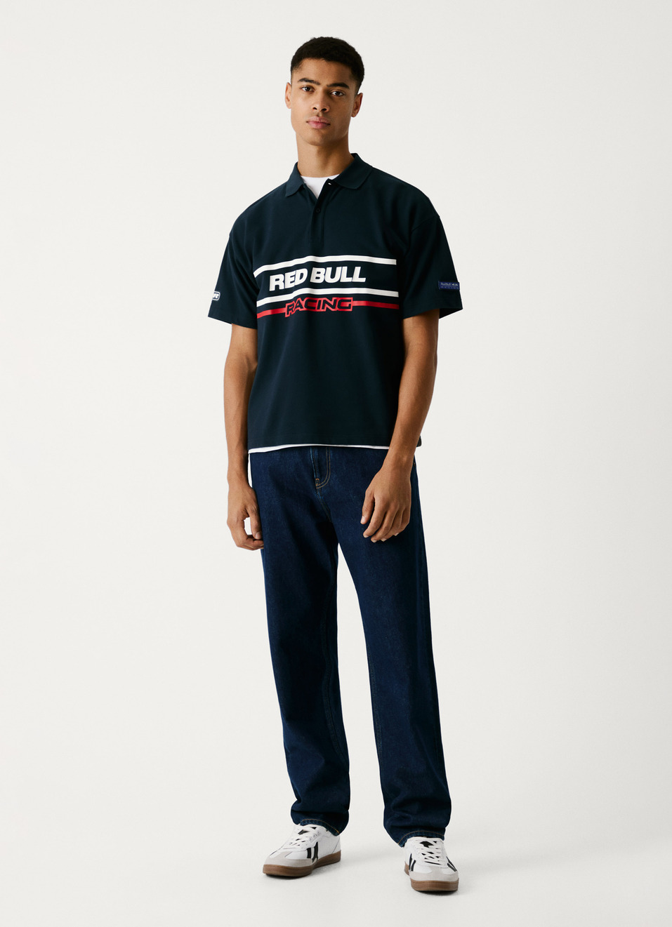 Red Bull Racing X Pepe Jeans Moto Panel Logo Oversized Polo, , large image number 2