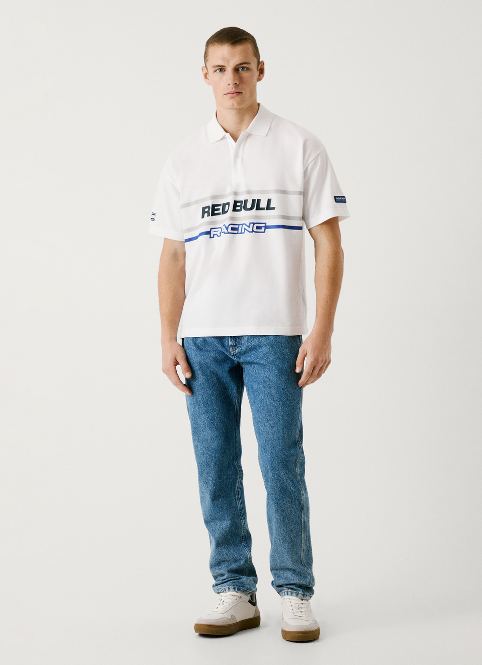 Red Bull Racing X Pepe Jeans Moto Panel Logo Oversized Polo, , large image number 2