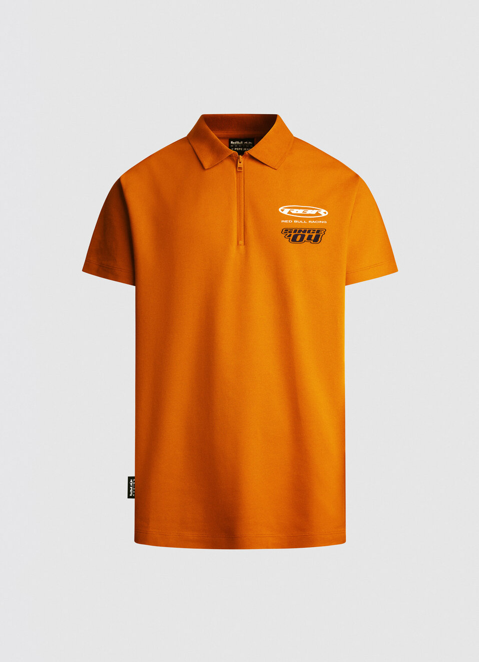 Red Bull Racing X Pepe Jeans Orange Half Zip Pique Polo, , large image number 5