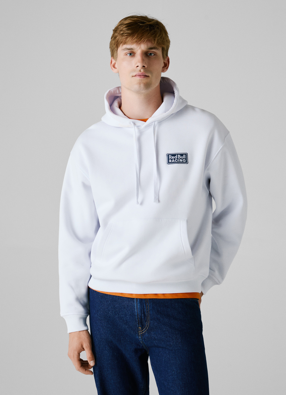 Red Bull Racing X Pepe Jeans White Loose Fit Hoodie, , large image number 1