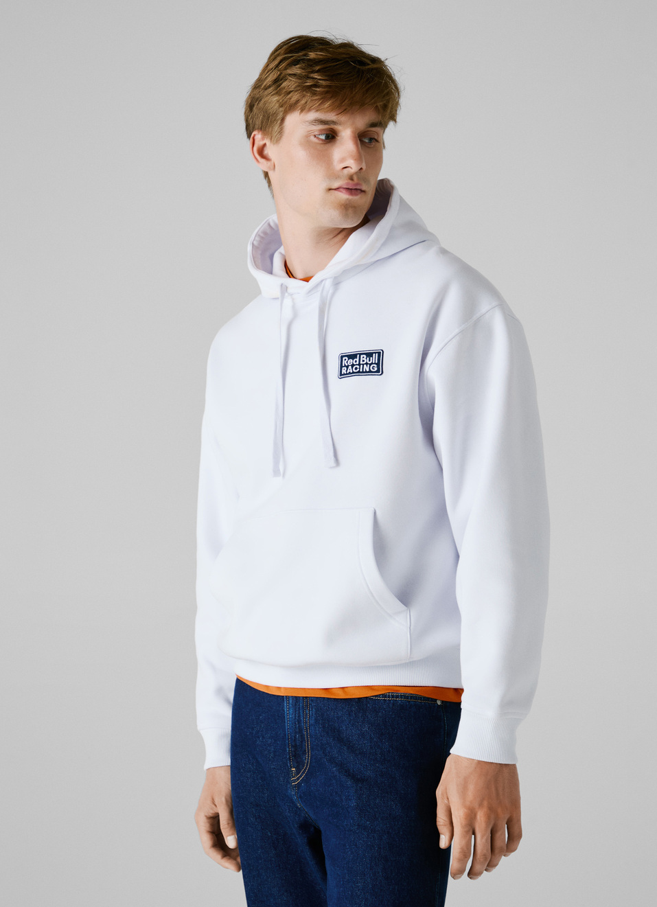 Red Bull Racing X Pepe Jeans White Loose Fit Hoodie, , large image number 2
