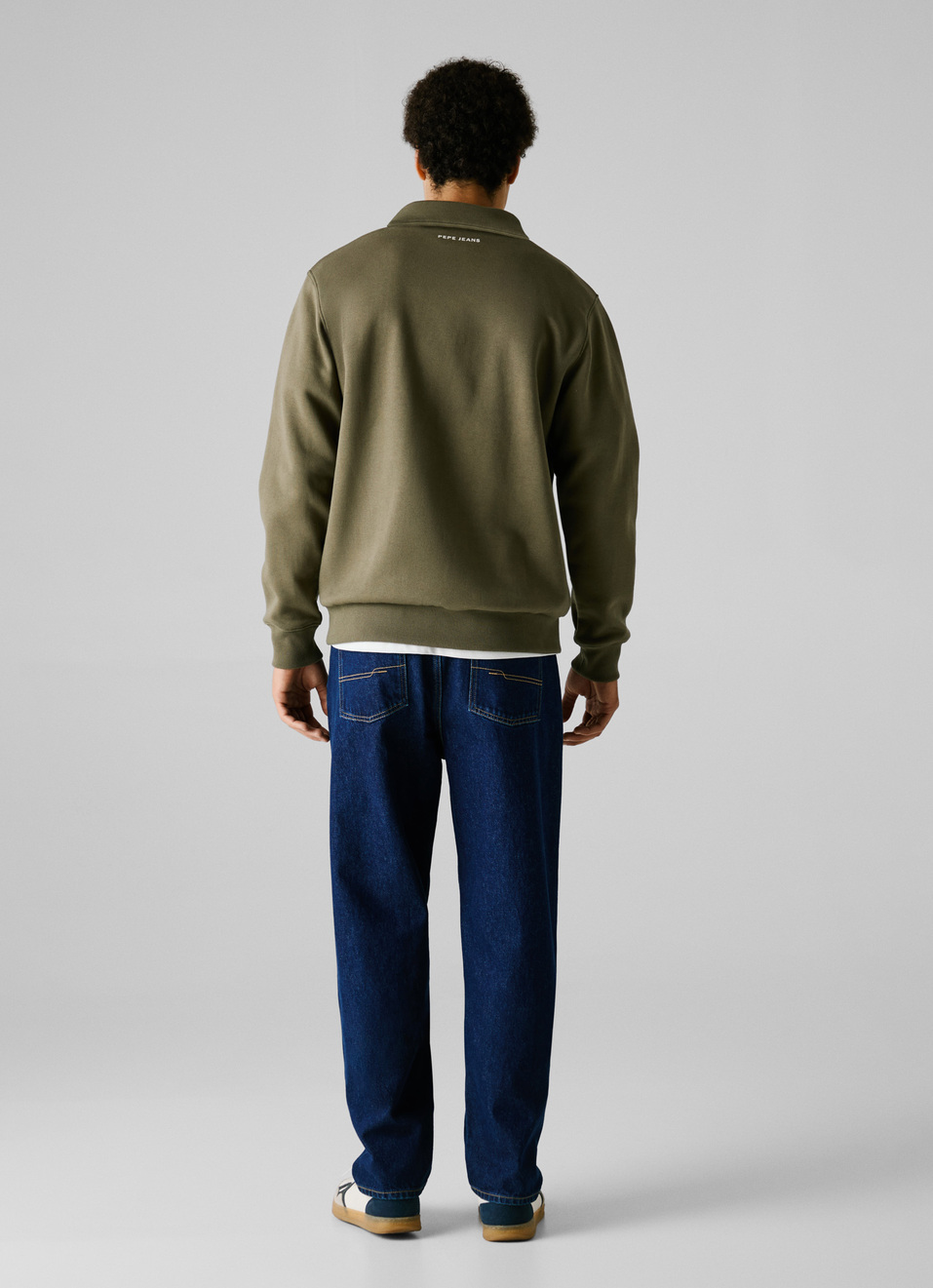 Red Bull Racing X Pepe Jeans Green Comfort Fit Half Zip Sweatshirt, , large image number 3