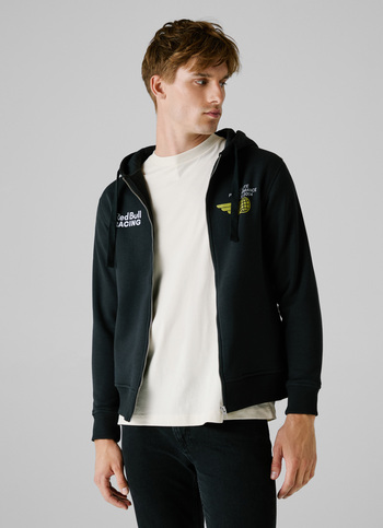 Red Bull Racing X Pepe Jeans Black Comfort Fit Hoodie