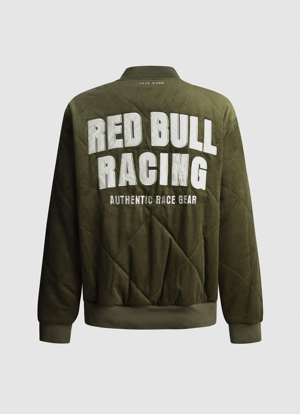 Red Bull Racing X Pepe Jeans Green Corduroy Bomber Jacket, , large image number 6