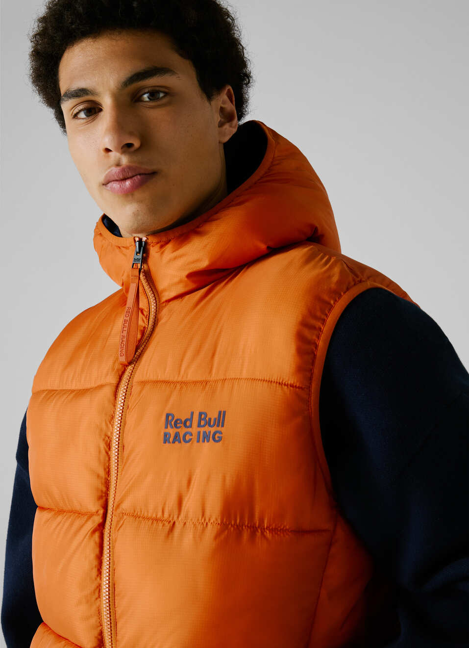 Red Bull Racing X Pepe Jeans Orange Printed Logo Hooded Gilet, , large image number 4