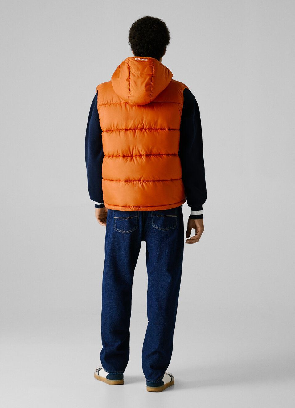 Red Bull Racing X Pepe Jeans Orange Printed Logo Hooded Gilet, , large image number 7