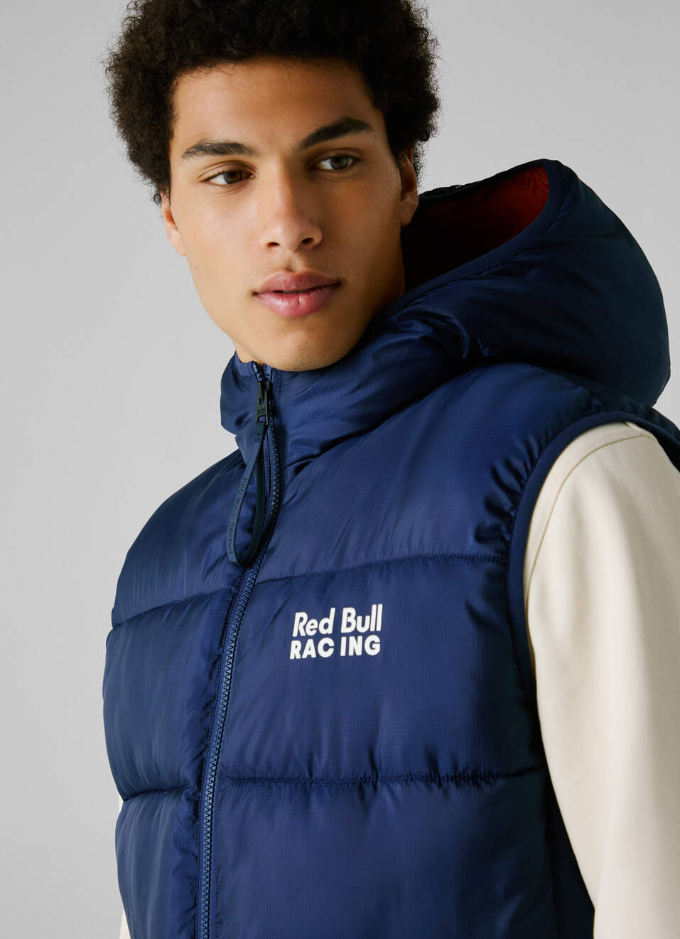 Red Bull Racing X Pepe Jeans Blue Printed Logo Hooded Gilet, , large image number 2